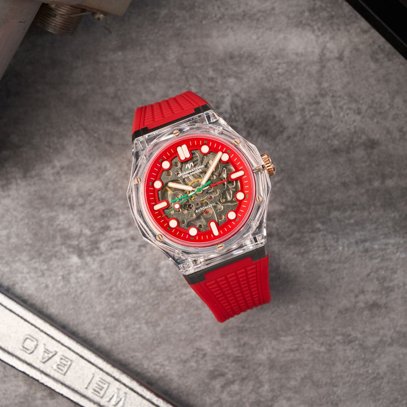 Ravello Automatic Red / Silicone | Red Dial