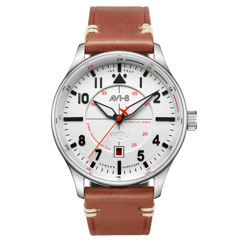 Hawker Hurricane Kent Automatic White / Leather | White Dial