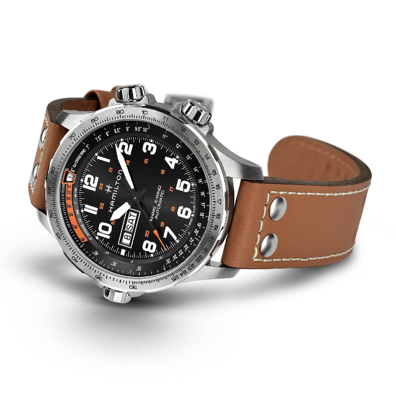 Khaki Aviation Black / Leather | Black Dial