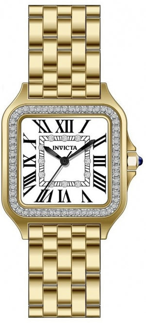 Angel Lady Silver-Tone Dial With Crystal Bezel / Gold-Tone-Tone Stainless Steel Bracelet Silver-tone Dial