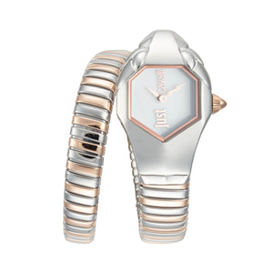 Signature Snake 22mm / White / Silver | White Dial