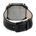 Quattro Zone GV2 Swiss Quartz, 316L Black Case, Silver Bezel, Black dial, Sub Dials, Black Italian Leather Strap | Black Dial
