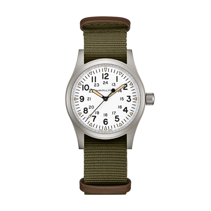 Khaki Field White / Fabric | White Dial