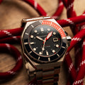 Dumas Blue Dial / Red / Stainless Steel | Blue Dial