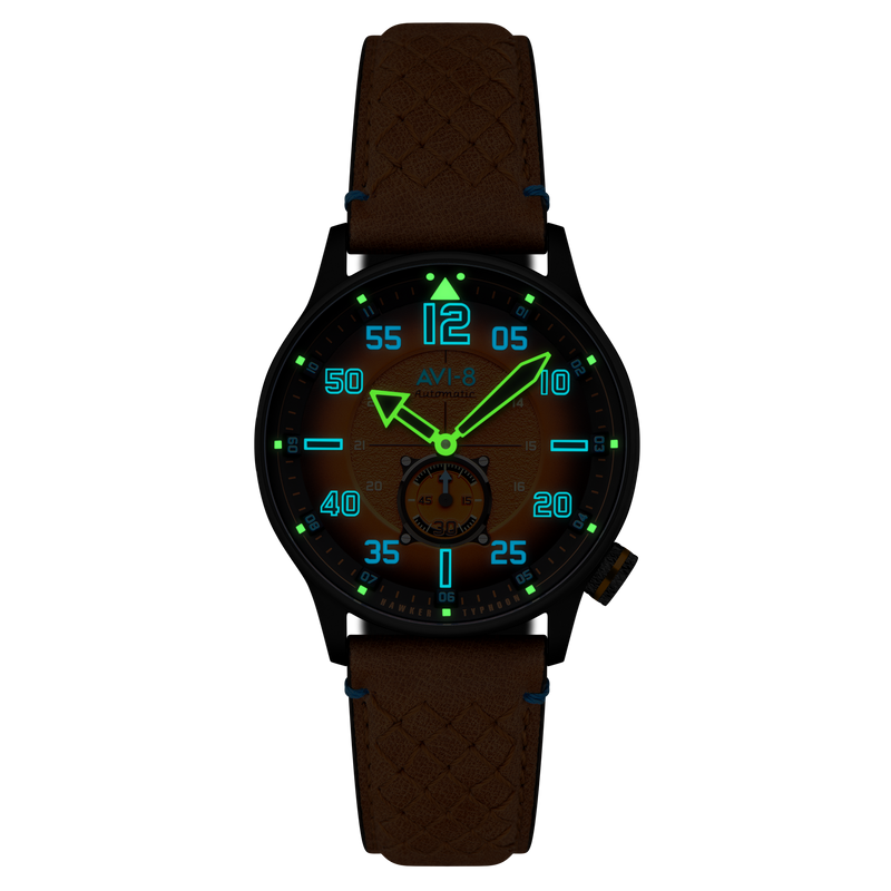 Hawker Typhoon Baldwin Automatic Orange / Brown Leather | Orange Dial