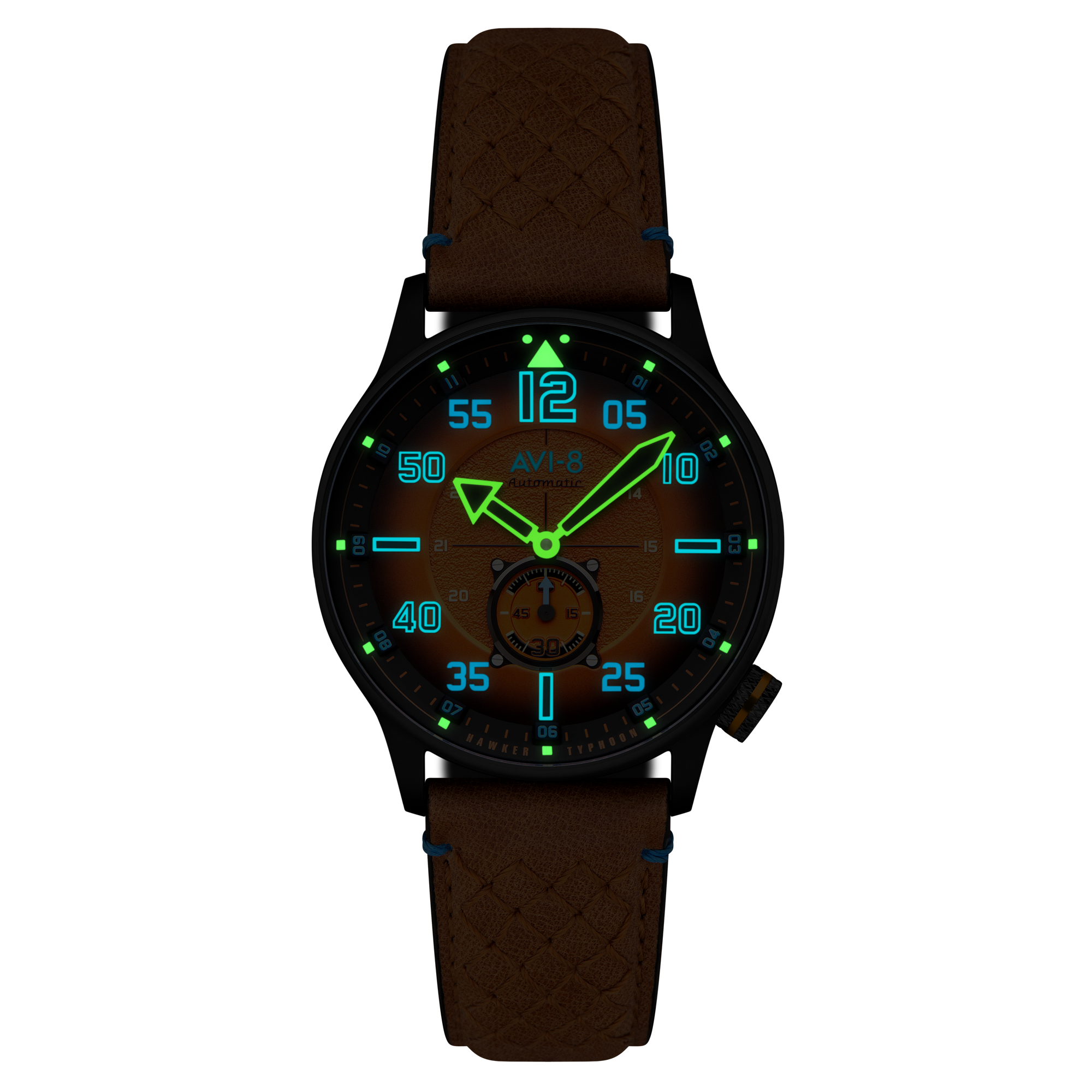 Hawker Typhoon Baldwin Automatic Orange / Brown Leather | Orange Dial