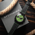 Hull Chronograph Black & Green / Leather | Green Dial