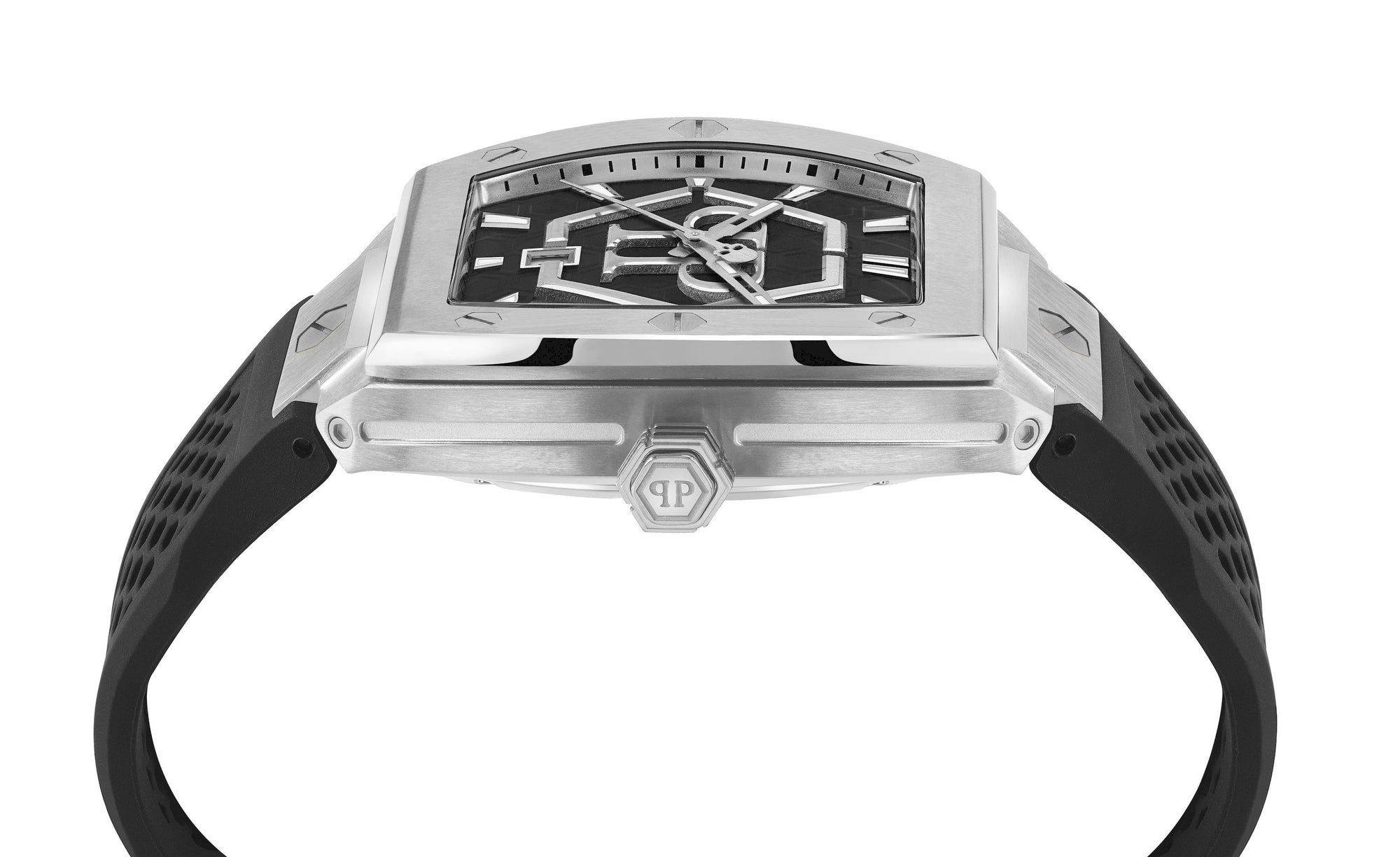 THE HEXAGON PHANTOM 44MM Black / Polyurethane Black Dial
