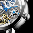 Legacy Silver Dial / Black Leather Blue Yellow | Silver Dial