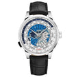 Heritage 112308 / Silver / Blue World Map | Silver / Blue World Map Dial