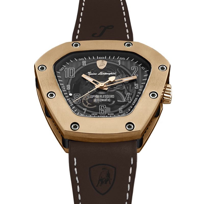Spyderleggero Skeleton ROSE GOLD (Extended Ship Time from Switzerland) Black Dial