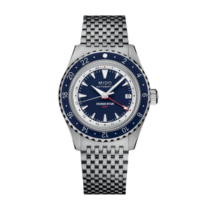 OCEAN STAR  GMT Silver/SS | Blue Dial