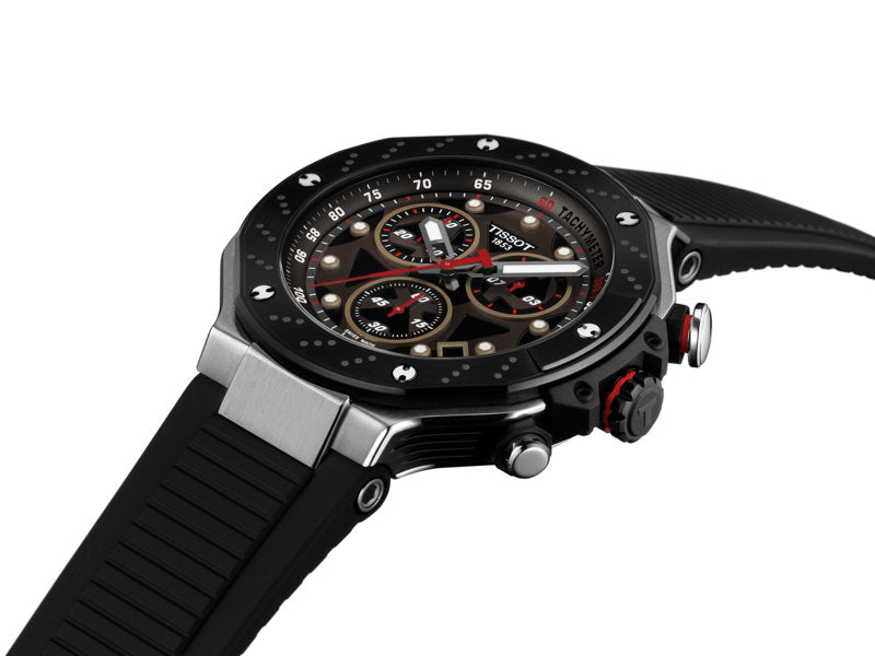 T-Race MotoGP Quartz Chronograph Black / Silicone | Dark Grey Dial
