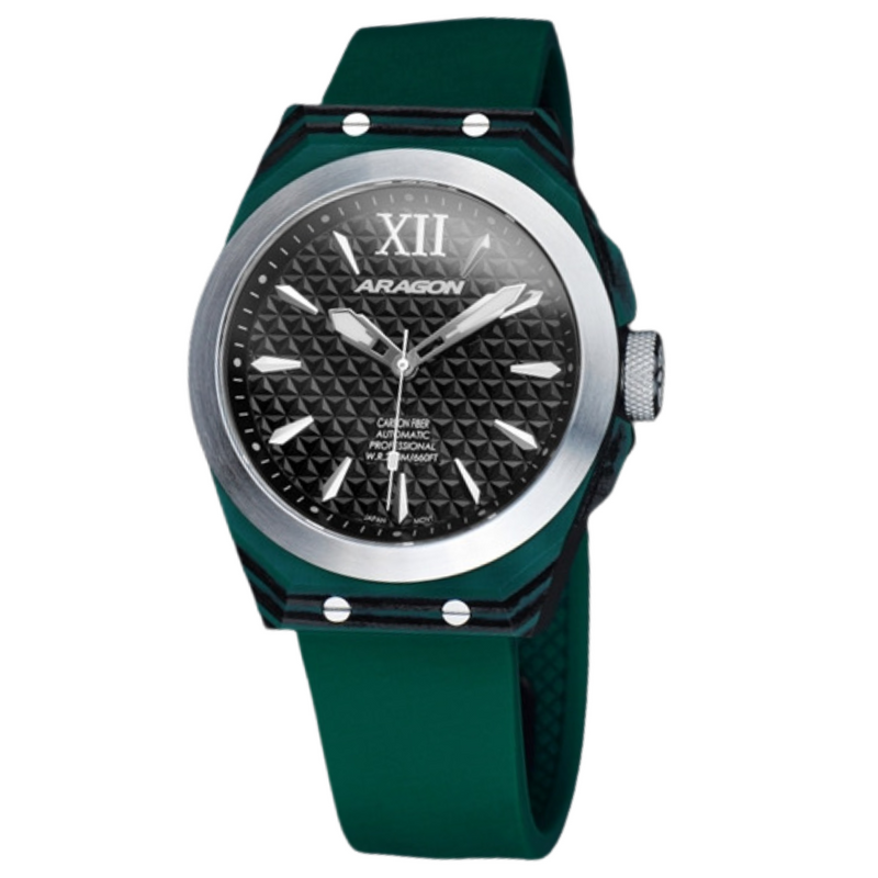 DF Carbon Fiber Automatic Black Dial, Green Case | Black Dial