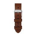 STRAP, 20mm, ITALIAN LEATHER, CROSS HATCH, PARKERIZED BUCKLE, COGNAC, XL ITALIAN LEATHER, CROSS HATCH