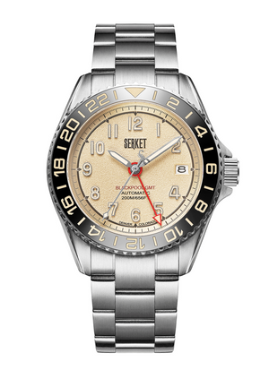 Blackpool GMT Vintage Beige 40mm Beige Dial
