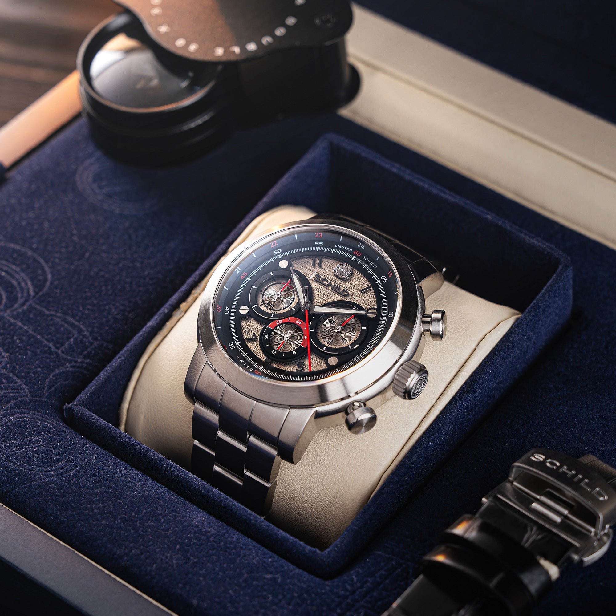 HEINRICH SWISS MULTIFUNCTION LIMITED EDITION LIMITED EDITION GREY / STAINLESS STEEL |  Dial