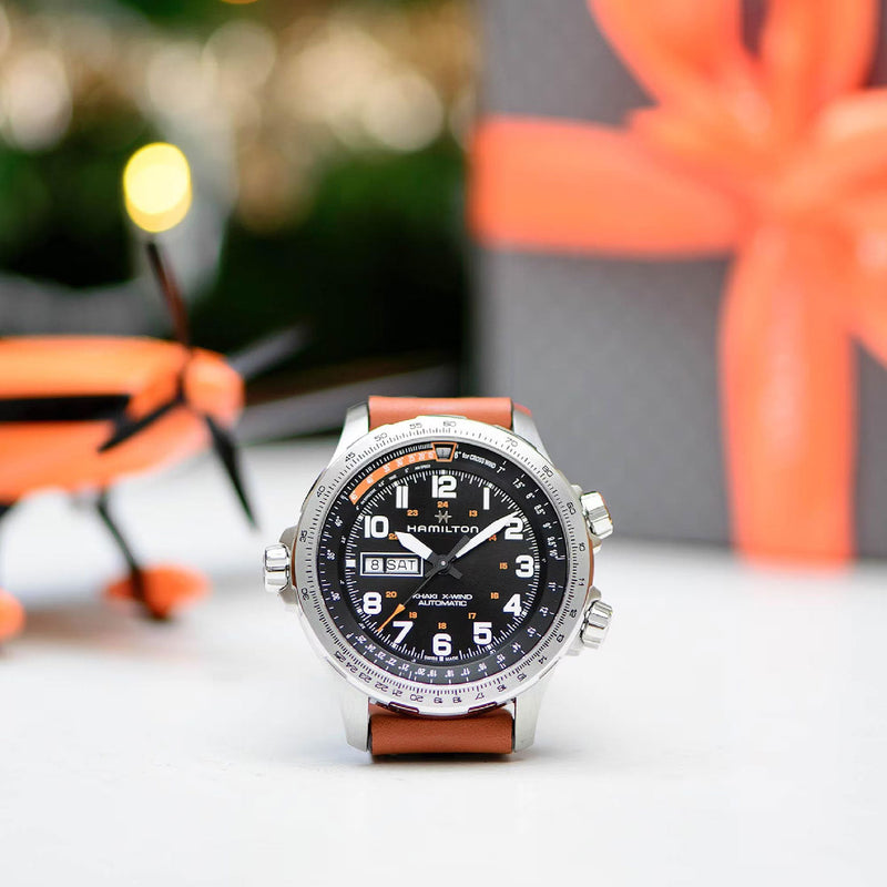 Khaki Aviation Black / Leather | Black Dial