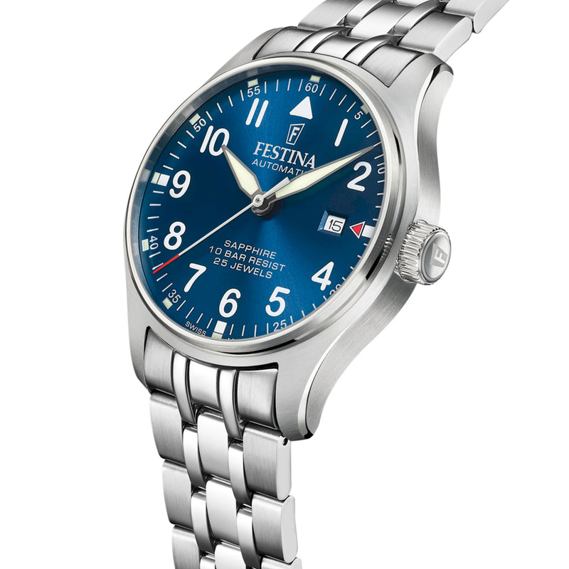 AVIATOR NORTH Blue / Stainless Steel | Blue Dial