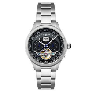Baron Grand Date Calendar Open Heart Automatic Black / Stainless Steel Black Dial