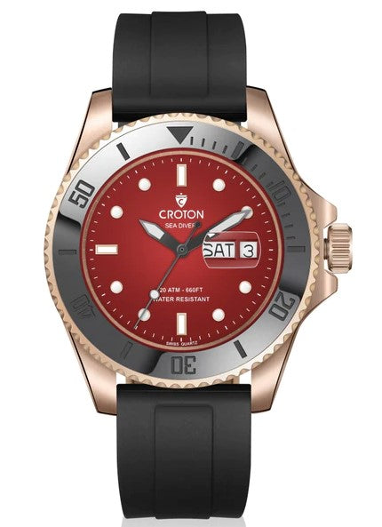 Sea Diver Rose/Red/Black | Red Dial