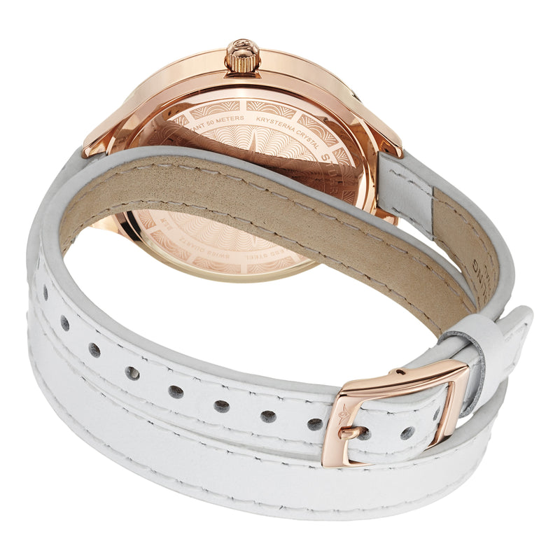 Vogue-568.03 White Leather | Silver Dial