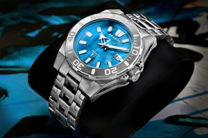 Silverjet AM/PM NH37 Automatic Blue Mother of Peal Dial | Blue Mother of Pearl Dial