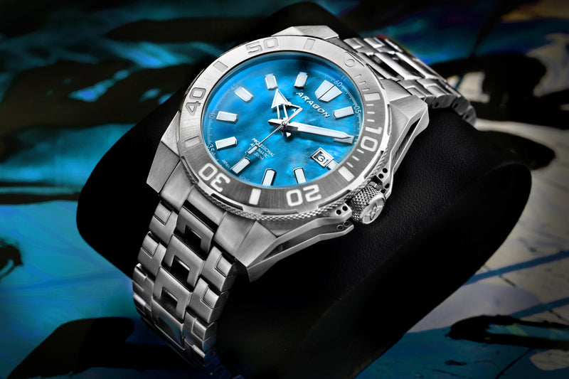 Silverjet AM/PM NH37 Automatic Blue Mother of Peal Dial | Blue Mother of Pearl Dial