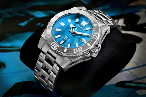 Silverjet AM/PM NH37 Automatic Blue Mother of Peal Dial | Blue Mother of Pearl Dial