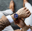THE CHRONO S2 - BLUE/BROWN Blue/Brown | Blue Dial