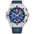 Mens Sport Watch Blue/ Leather | Blue Dial