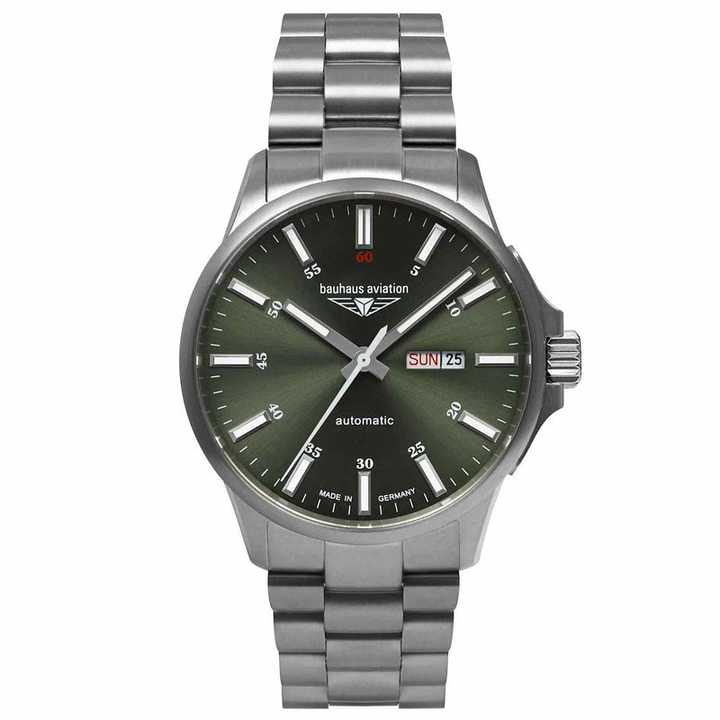 Aviation Titanium Green with Titanium Bracelet | Green Dial
