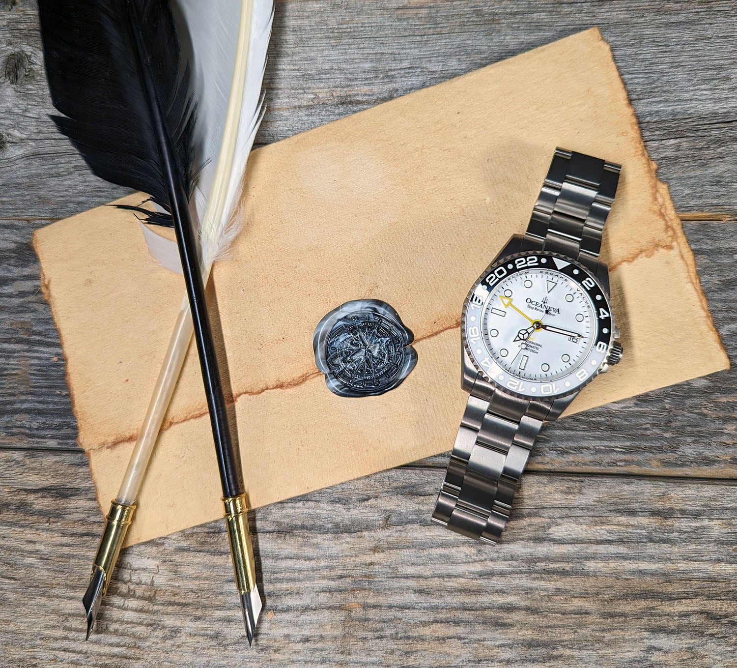 Deep Marine Explorer II White/Black Bezel | White Dial
