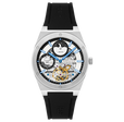 Drake Dual Time Automatic White / Black Silicone | White Dial