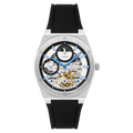 Drake Dual Time Automatic White / Black Silicone | White Dial