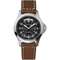 KHAKI FIELD Black / Leather Black Dial