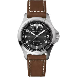 KHAKI FIELD Black / Leather Black Dial