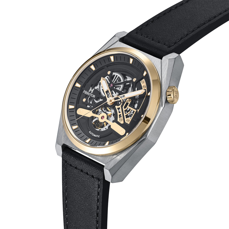 Amadeus Skeleton Watch Black / Gold | Black Dial