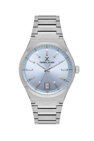 Minimalist Round Date Silver / Blue Dial Blue Dial