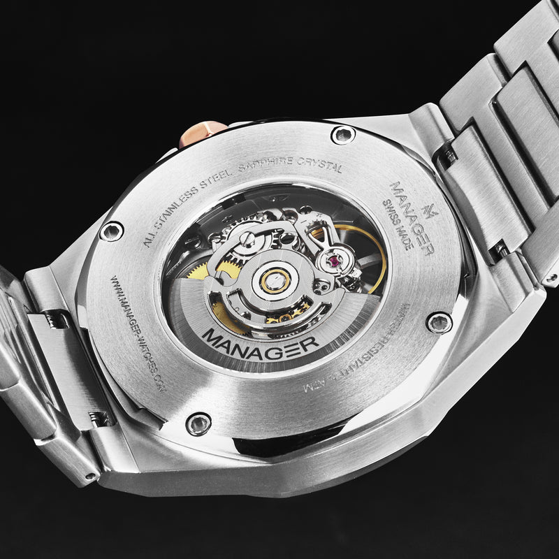 Open mind MAN-RO-05-BM / Silver / Two-Tone | Silver Dial