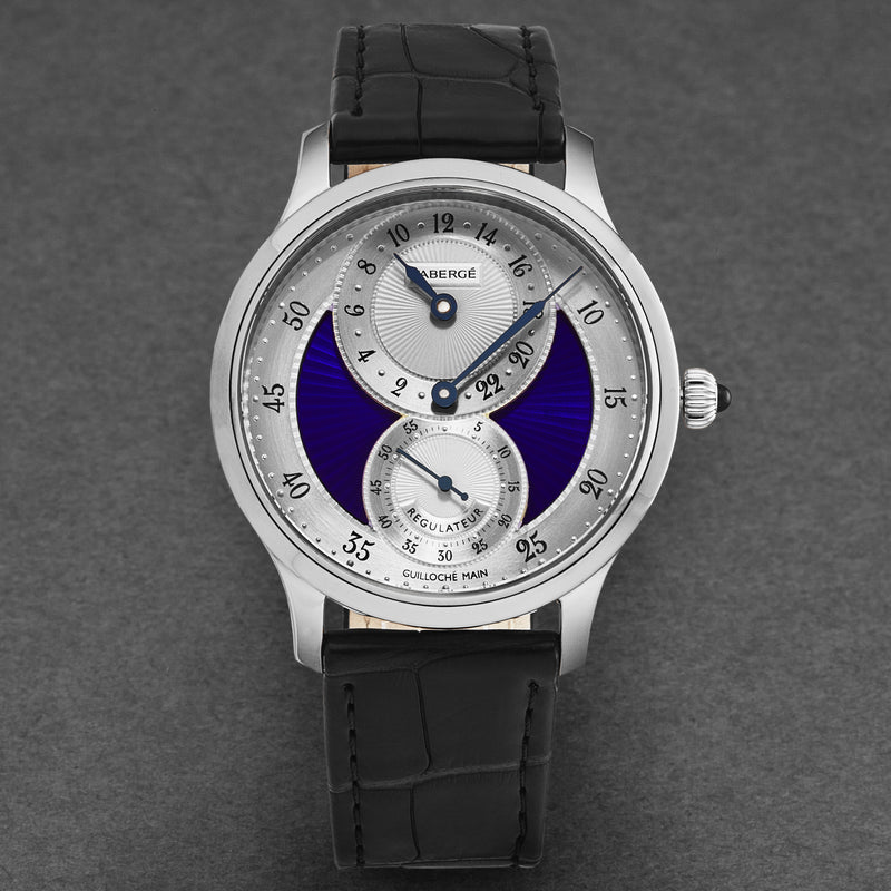 Agathon FAB-211 / Silver/Blue Enamel | Silver / Blue Dial