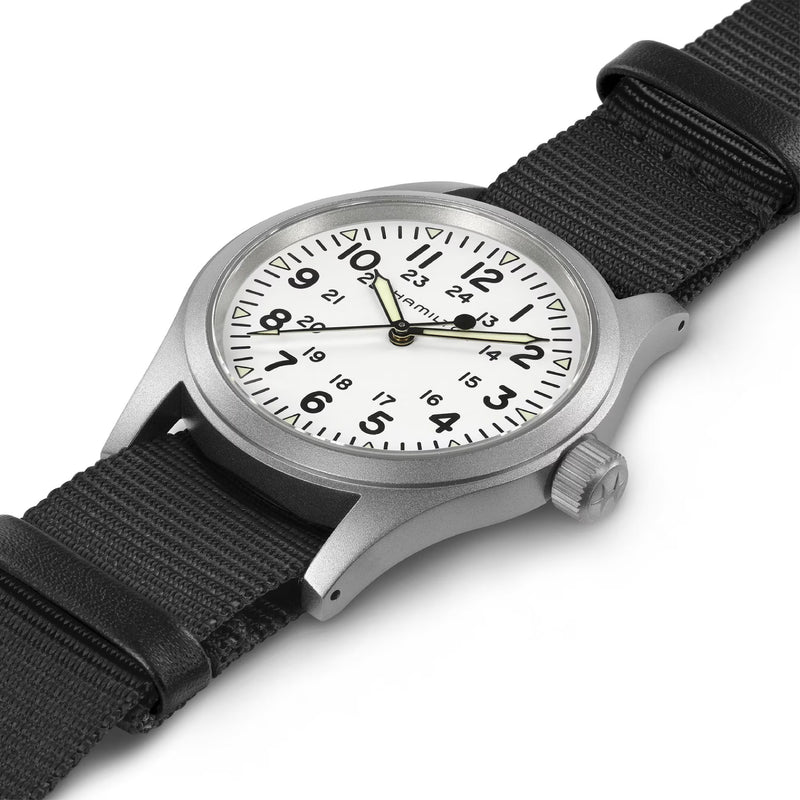 Khaki Field White / Fabric | White Dial