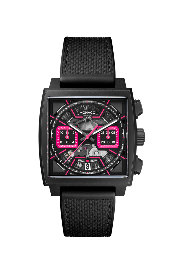 Moanco Chronograph Titanium Black and Pink | Black Dial