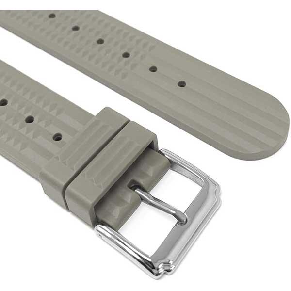 2 Pack - Vintage Rubber Diver Watch Bands ��� Tropical and Waffle Black and Grey, 20mm |  Dial