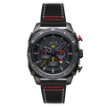 Hawker Hunter Atlas Dual Time Chronograph Black / Leather | Black Dial