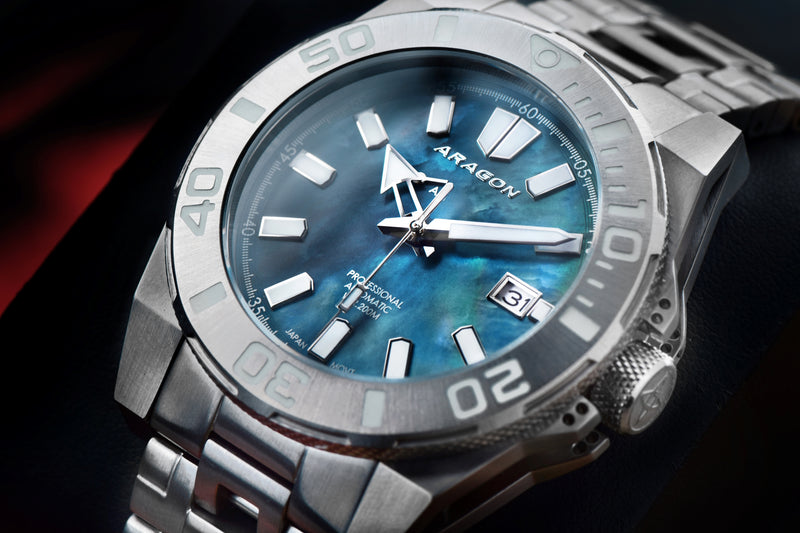 Silverjet AM/PM NH37 Automatic Black Mother of Peal Dial | Black Mother of Pearl Dial