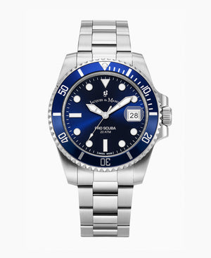Pro Scuba 43mm Blue dial, stainless steel bracelet, unidirectional bezel Blue Dial