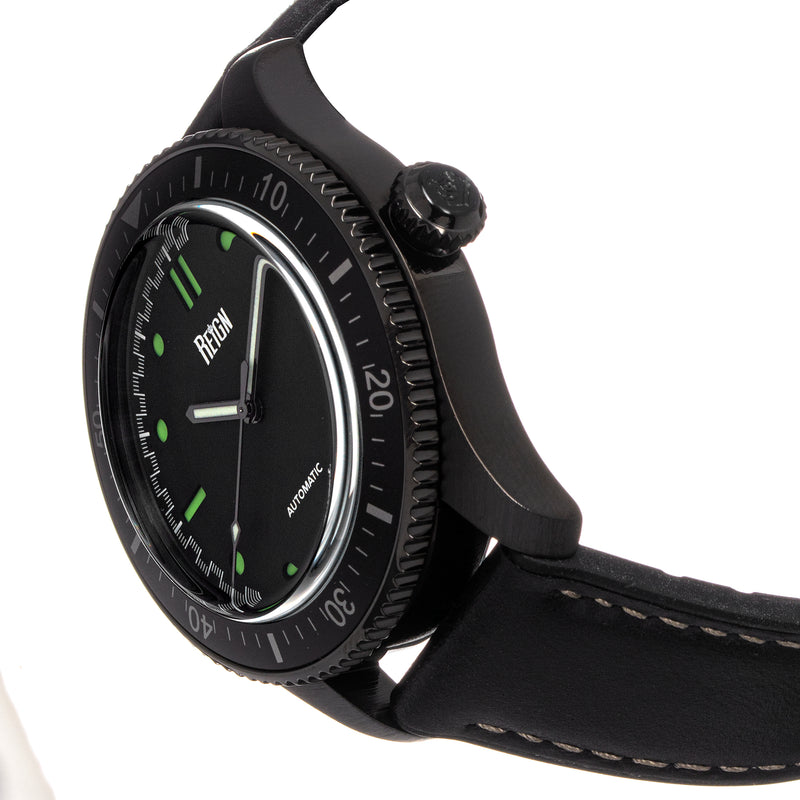 Elijah Automatic Watch W/Date Black | Black Dial