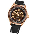 Monaco Black/Leather/Brown Dial/Rose Case | Brown Dial