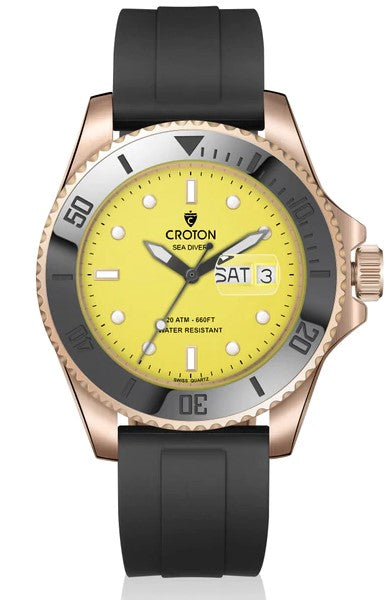 Sea Diver Rose/Yellow/Black | Yellow Dial